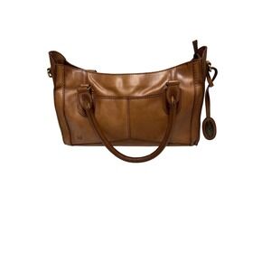 Born‎ Tan Leather Top Handle Satchel Bag